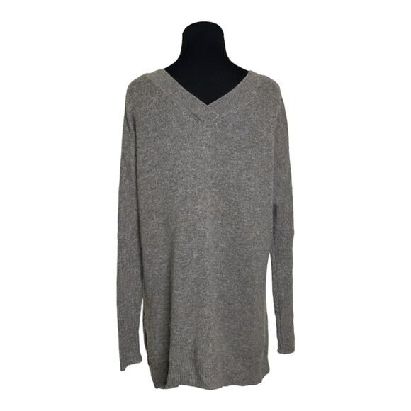 Subtle Luxury gray cashmere long sleeves v neck sweater size XS/S - Picture 8 of 10